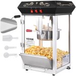 Vevor machine a pop corn 850 w, appareil a pop - corn de comptoir electrique, bol de 227 g pour 48 tasses ...