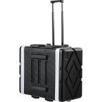 Vevor mallette rack 6u profondeur 488, 95 mm valise transport a roulettes abs avec poignee, loquets papillon ...