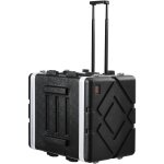Vevor mallette rack 8u profondeur 488, 95 mm valise transport a roulettes abs avec poignee, loquets papillon ...