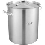 Vevor marmite traiteur 39, 7 l faitout avec couvercle diametre 35 cm hauteur 41 cm grand pot en acier ...