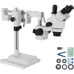 Vevor microscope stereo 3. 5x - 90x simul focal trinoculaire zoom 360 degres rotatif trinoculaire stereo ...