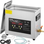 Nettoyeur a ultrasons numerique 6 l, chauffage 200 w, ultrasons 180 w, bac ultrasons avec chauffage et ...