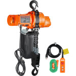 Vevor palan electrique a chaine, capacite de charge de 998 kg, grue monophase avec chaine, 1000 w, hauteur ...