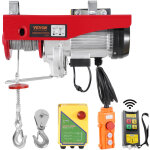 Vevor palan electrique, charge double cable 1000 kg, telecommande filaire 4, 2 m et sans fil 100 m, hauteur ...