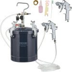 Vevor pistolet a peinture avec reservoir 10 l pot de pression de peinture entree d?air 6, 4 mm sortie ...
