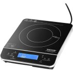 Vevor plaque a induction portable 2200 w, plaque de cuisson electrique posable avec 9 reglages de temperature, ...