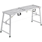 Vevor plateforme de travail echafaudage pliant portable 700 / 850 / 1000 / 1150 mm acier allie, capacite ...