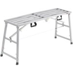 Vevor plateforme de travail echafaudage pliant portable 700 / 850 / 1000 / 1150 mm acier allie, capacite ...