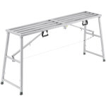 Vevor plateforme de travail echafaudage pliant portable 900 / 1100 / 1300 / 1500 mm acier allie, capacite ...