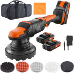 Vevor polisseuse sans fil 20 v, polisseuse sans balais 150 mm a double action, kit de polisseuse orbitale ...