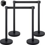 Poteau de guidage, 4 pcs poteaux de separation retractable avec 2 m ceinture noire, file deattente balisage ... Poteau de guidage, 4 pcs poteaux de separation retractable avec 2 m ceinture noire, file deattente balisage ...