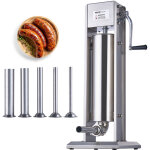 Vevor poussoir a saucisses manuel, machine a saucisses verticale 7 l / 15 lbs, poussoir a viande a double ...
