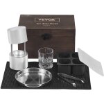Mophorn - vevor presse a glacons spheres de 61 mm moule a glacon rond en aluminium bac a glacons ronds ...