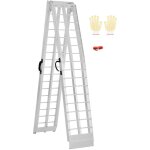 Vevor rampe deacces en aluminium, 1 piece, rampe de chargement pliable, 272 kg, avec surface de rampe ...