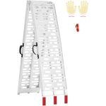 Vevor rampe deacces en aluminium, 1 piece, rampe de chargement pliable, 340 kg, avec surface de rampe ...