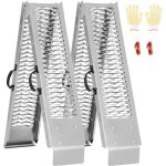Vevor rampe deacces en aluminium, 2 pieces, rampe de chargement pliable, 453 kg, avec surface de rampe ...