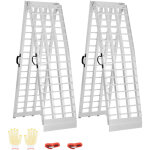 Vevor rampe deacces en aluminium, 2 pieces, rampe de chargement pliable, 907 kg, avec surface de rampe ...