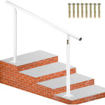 Mophorn ? rampe d'escalier en aluminium 1, 5 m ? 5 marches ajustables ? capacit� 70 kg ? installation ...