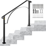 Mophorn - vevor rampe de escalier 4 a 5 marches garde - corps pour escalier main courante noire pour ...