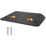 Rampe de seuil hauteur 8, 9 cm rampe trottoir caoutchouc avec 1 canal capacite charge 15 tonnes surface ...