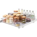 Vevor rangement sous evier 432x533x63, 5 mm 1 etage panier coulissant pour placard en acier chrome tiroir ...