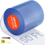 Vevor rideau a laniere pvc, 1524x20 cm, rideau lamelles transparent, rouleau bande de porte en plastique ...