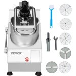 Vevor robot culinaire multifonction, 2 trous dealimentation, hachoir a legumes en acier inoxydable de ...