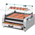 Vevor rouleau a hot - dogs, 11 rouleaux, 30 hot - dogs, machine a griller les saucisses en acier inox, ...