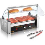 Rouleau a hot - dogs, 5 rouleaux, machine a griller les saucisses en acier inoxydable avec double controle ... Rouleau a hot - dogs, 5 rouleaux, machine a griller les saucisses en acier inoxydable avec double controle ...