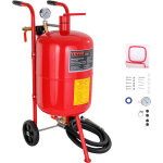 Vevor sableuse pneumatiques en acier, machine de sablage rouge avec cabine sablage 40 l, sableuse professionne ...