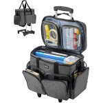 Vevor sac a roulettes pour ordinateur portable jusqua 15, 6 pouces, mallette a roulettes de pc avec chariot ...