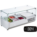 Vevor - saladette refrigeree a poser 140 w, vitrine refrigeree pour pizzeria, avec 1 1 / 3 casseroles ...