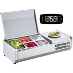 Vevor - saladette refrigeree a poser 140 w, vitrine refrigeree pour pizzeria, avec 1 1 / 3 casserole ...