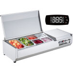 Vevor - saladette refrigeree a poser 140 w, vitrine refrigeree pour pizzeria, avec 2 1 / 3 casseroles ...