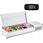 Vevor - saladette refrigeree a poser 150 w, vitrine refrigeree pour pizzeria, avec 3 1 / 3 casseroles ...