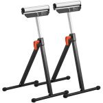 Vevor servante a rouleaux lot de 2 support a rouleau pliable capacite de charge 61 kg hauteur reglable ...