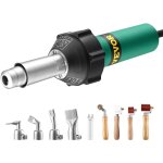 Vevor soudeur plastique air chaud, 1600 w, pistolet thermique pvc 50�c - 600�c, kit soudage de toiture ...