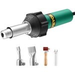 Vevor soudeur plastique air chaud, 1600 w, pistolet thermique pvc 50�c - 600�c, kit soudage de toiture ...