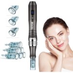 Vevor stylo de microneedling visage 6 aiguilles jetables, stylo derma electrique professionnel appareil ...