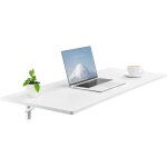 Vevor table pliante murale, 1100 mm x 460 mm, table a abattant murale, avec support en fer, bureau flottant ...