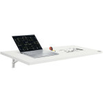 Vevor table pliante murale, 1200 mm x 500 mm, table a abattant murale, avec support en fer, bureau flottant ...