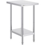 Table de travail en acier inoxydable 61x45, 7x86, 4 cm, table de preparation des aliments charge 290 ...