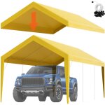 Vevor toile deauvent de rechange pour abri de voiture, 6, 1x3 m, bache de tente de garage, impermeable ...