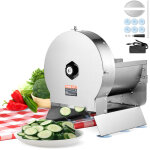 Vevor trancheuse electrique 0 - 12 mm epaisseur reglable, coupe - legumes fruits commercial, convertible ...