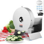 Vevor trancheuse jambon electrique 0 - 12 mm epaisseur reglable, trancheur de legumes fruits convertible ...