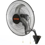 Vevor ventilateur mural industriel, 44, 45 cm, ventilateur mural oscillant 4000 cfm, 3 vitesses, ventilateur ...