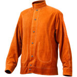 Vevor veste de soudage ignifuge, taille m, manteau de protection en cuir de vachette robuste, impermeable ...