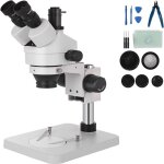 Vevr microscope stereoscopique trinoculaire, grossissement 3. 5x - 90x stereomicroscope trinoculaire, ...