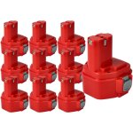 Vhbw - 10x batterie compatible avec makita 6319d, 6317dwfe, 6317d, 6317dwde, 6317dwae, 6317dwdre, 6317dwfe3 ...