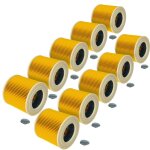 10x filtre pliss� compatible avec stanley sxvc30xtde, sxvc30, sxvc50xtde, sxvc35ptde aspirateur - jaune ...